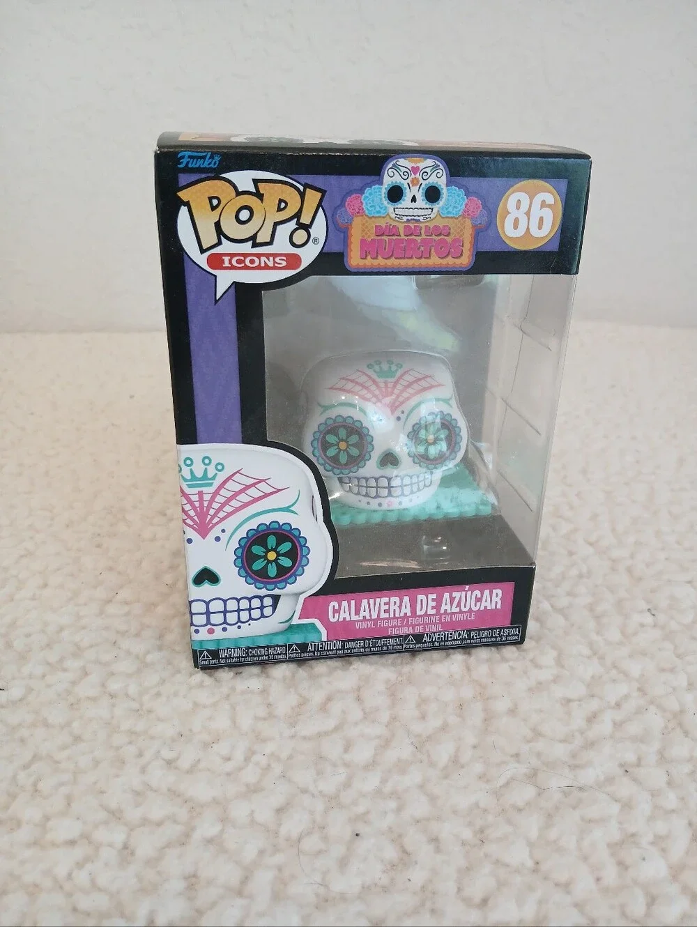 Funko Calavera de Azúcar Sugar Skull Pop! Figure - White, Teal, Pink - Picture 2 of 3